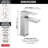 Angular Chrome Bathroom Faucet, Low Flow Single Hole Bathroom Sink Faucet for Vanity, Push Pop-Up Drain Assembly, Chrome