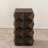 23.62"Height Three-Dimensional Embossed Pattern Design Retro Side Table Retro Wooden Nightstand Brown-811868135