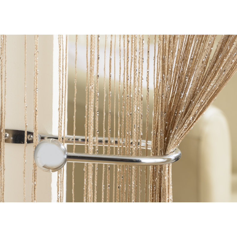 Pam Sheer Curtain Single Panel, Latte