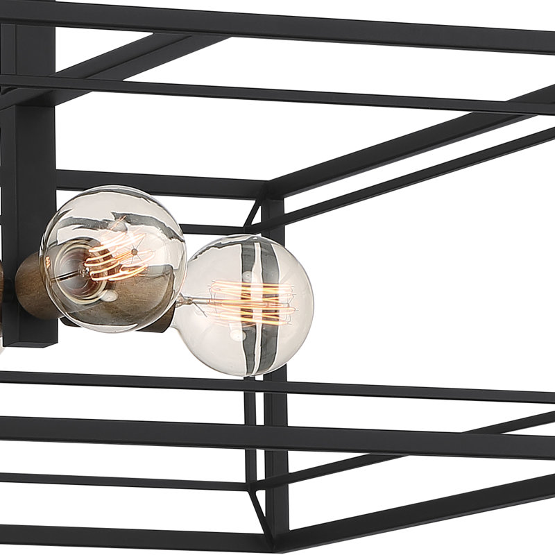 Luminaire suspendu rectangulaire à 4 lumières Akina
