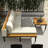 Luxury Patio Furniture Set In Beige ｜ L-Shaped Acacia Wood Sofa With Side Table｜Removable Cushions And Coffee Table｜Outdoor Conversation Sectional Sofa For Backyard, Porch-920085909
