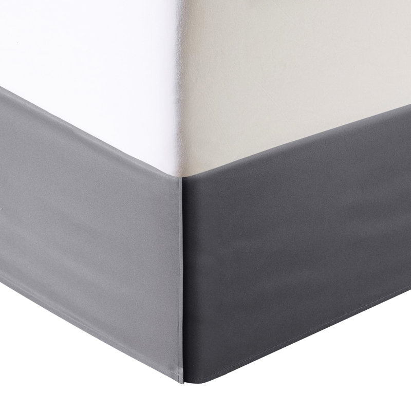 Literie - Coton imprimé gris / pêche avec rembourrage et coussins texturés, Gris / pêche