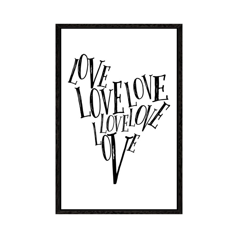 Love Heart by The Native State - Gallery-Wrapped Canvas Giclée on Canvas, Black Framed, 66.04 cm H x 45.72 cm W