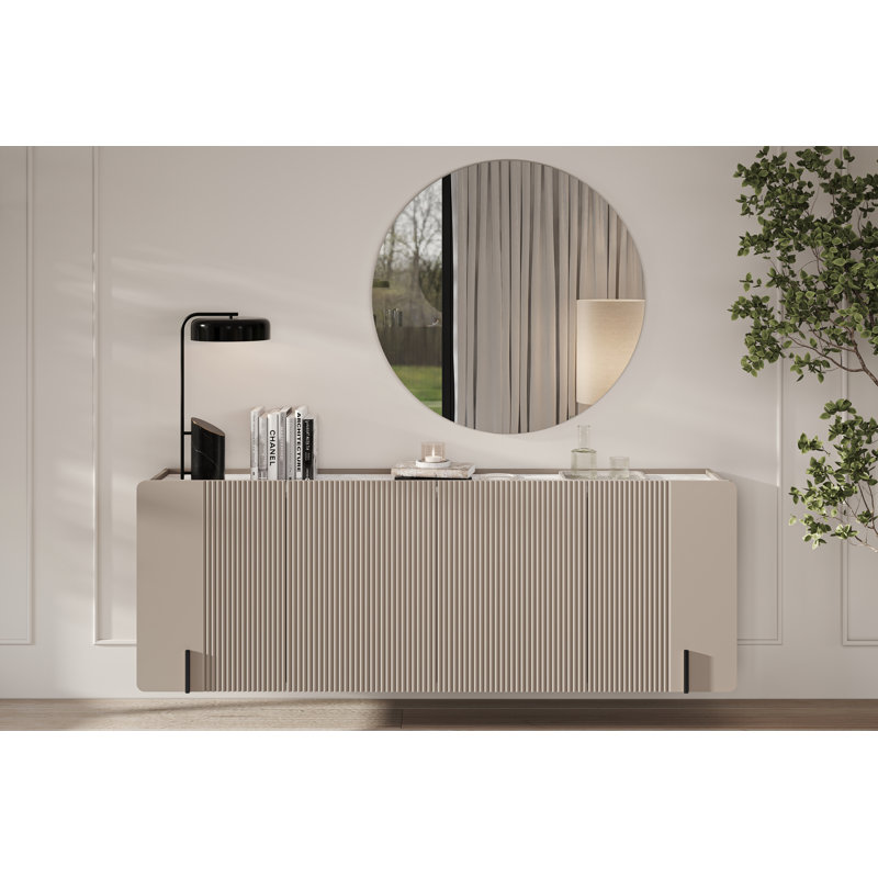 Bodhe 200cm Sideboard, Cashmere/Black
