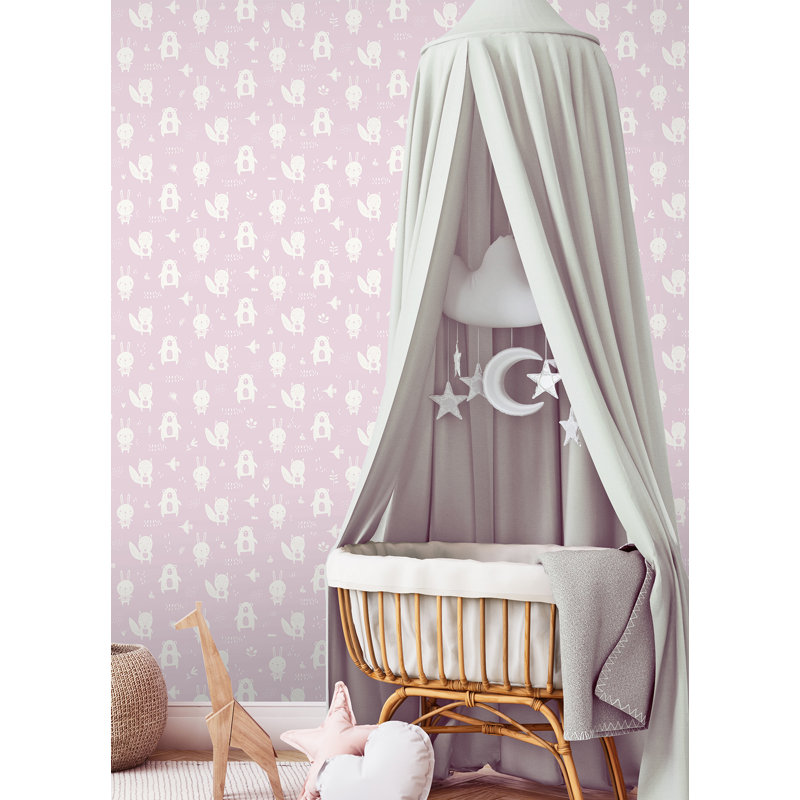 Rouleau de papier peint L 33 pi x l 20,9 po Weir, Rose