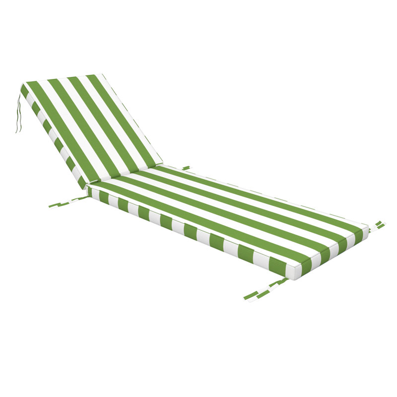 Outdoor Chaise Cushion With Sunbrella Fabric, 21" W x 78" D, Sunbrella® Refuge Garden