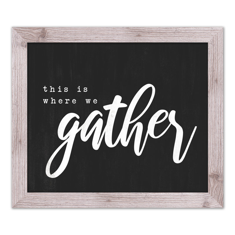 «Where We Gather», reproduction encadrée, H 20 po x l 24 po x P 0,75 po, Blanc