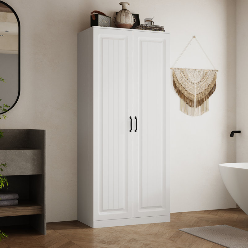 Two Door Bathroom Storage Storage Cabinet With 42 Shelves