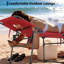 Chaise de bronzage pliante avec trou pour le visage, dossier réglable à 5 positions, chaise longue de plage portable avec coussin et poche latérale pour la cour, la piscine et le patio-862403888