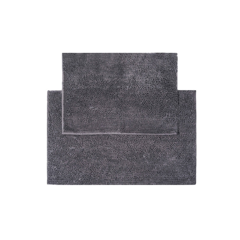 Ensemble de tapis de bain 2 pièces Peach Hi-Bulk, Gris foncé