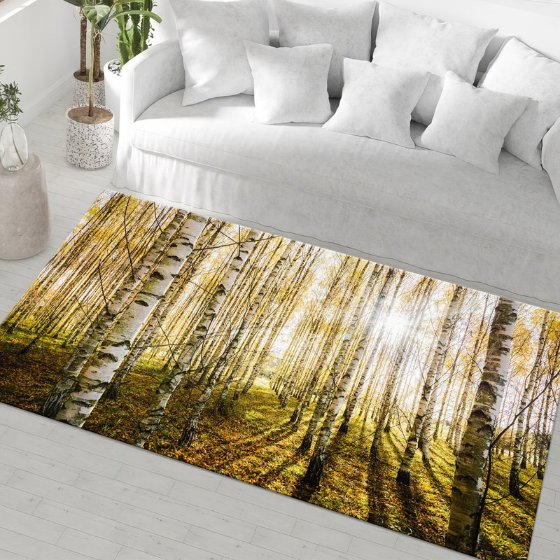 Floral Medallion Printed Rug in Soft Pastel Colors for Elegant Home Decor Made from Durable Non Woven Material