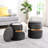 Velvet Round Ottoman With Storage-152351815