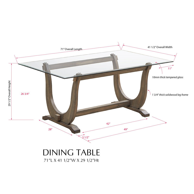 Ensemble de salle à manger Skylar 7 pièces avec table en verre trempé et 6 chaises rembourrées capitonnées en cristal, Argent