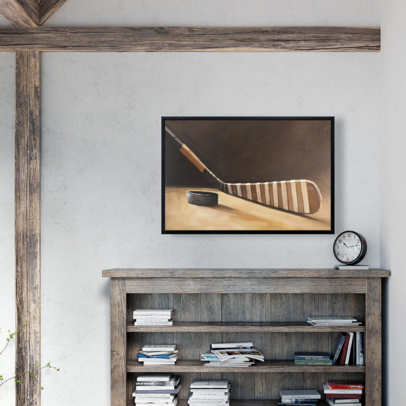 "Stick and Hockey Puck" sur toile