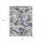 Blue Gray Jacobean Floral Indoor Outdoor Area Rug-86918314