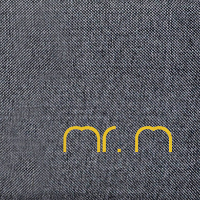 Mr. M 40cm Wide Square Standard Ottoman, Graphite/Yellow