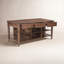Russet Kitchen Island Brown