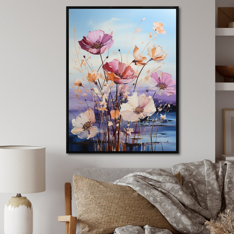 «River Meadow Charm», impression sur toile, Cadre flottant noir, H 44 po x l 34 po x P 1,5 po