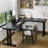 Black L-Shaped Solid Wood desks-108213431-108213429