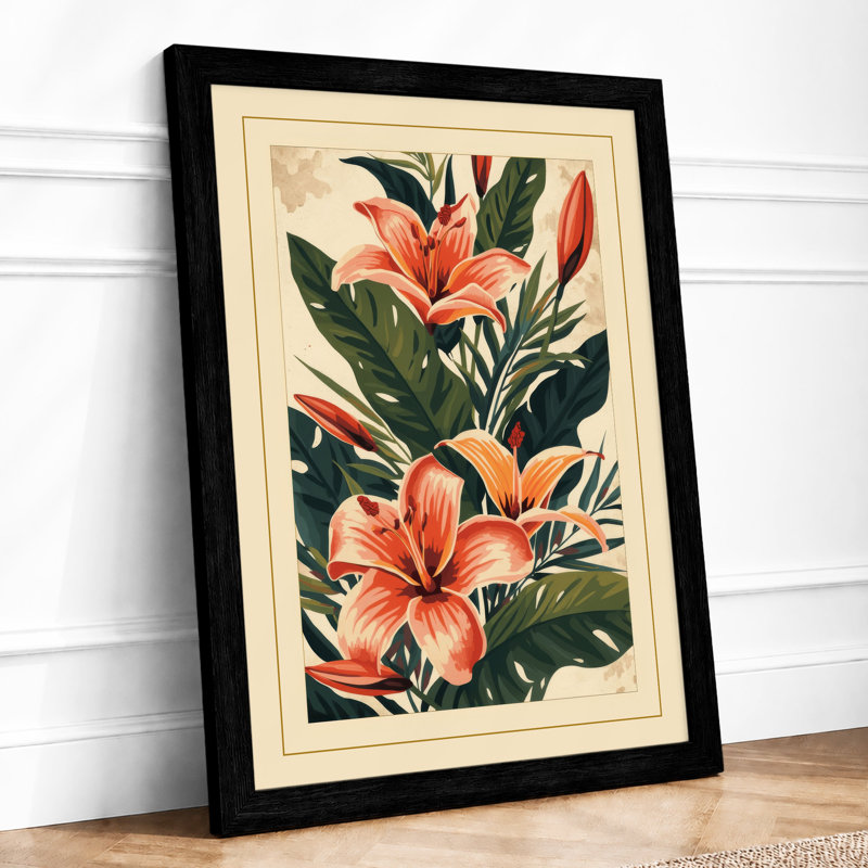 Flowering Plant Study Botanical - Print, Black, A3 - 42.0 x 29.7 cm
