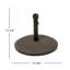  Base de parasol ronde ronde de 66 lb, support de parasol d'extérieur robuste, brun