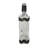 Decorative Glass Bottle Vase With Bronze Leaf Accents - Set of 2 - 3"Dia. x 12" - Antique Silver