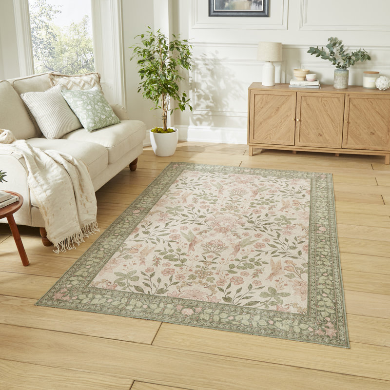 Vintage Look Digitally Printed Area Rug, Rectangle 122 x 170 cm