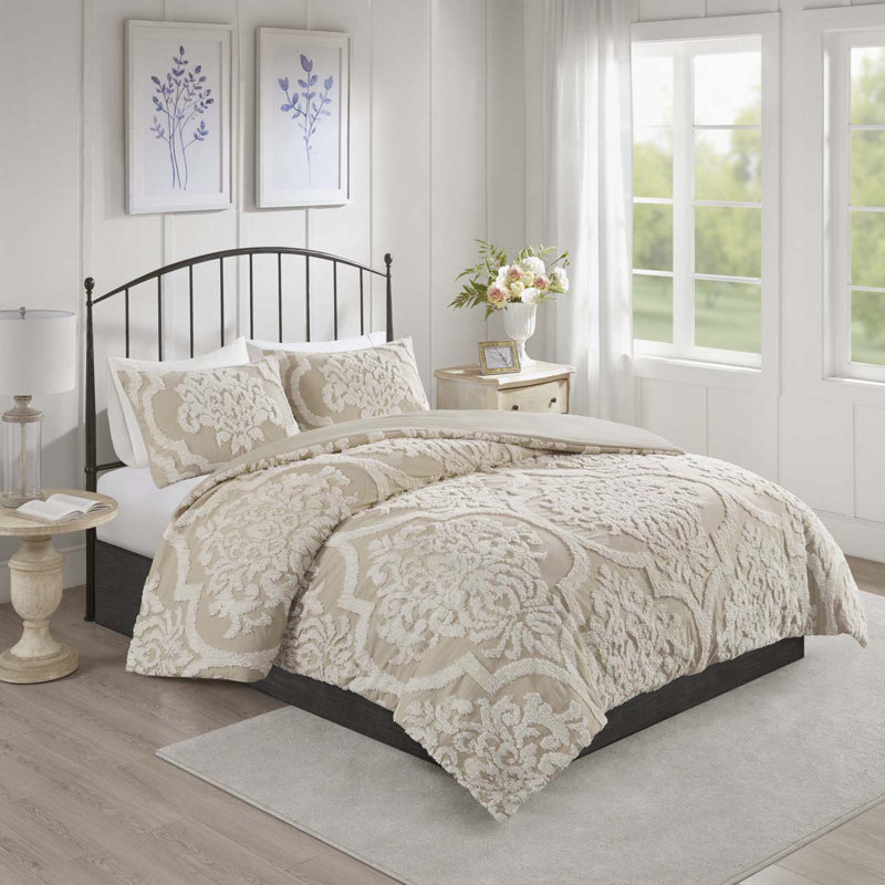 Bedding Sets, King Comforter + 2 King Pillow Shams, Taupe