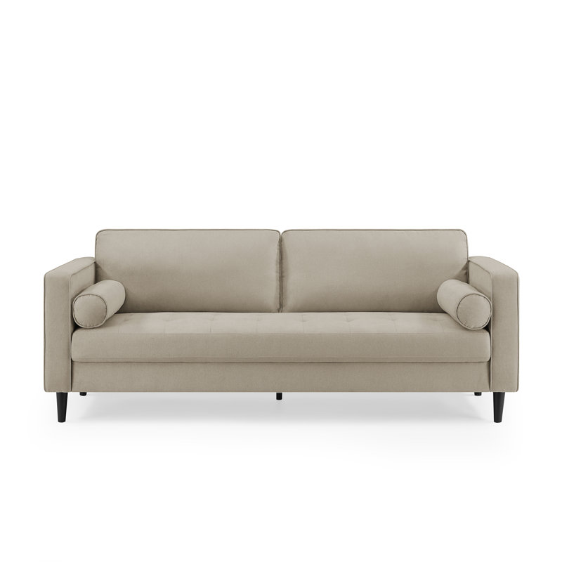 Jeses MINIMORE Modern Style Zakari 81.5" Mid-Century Modern Design Sofa, Beige Polyester Blend