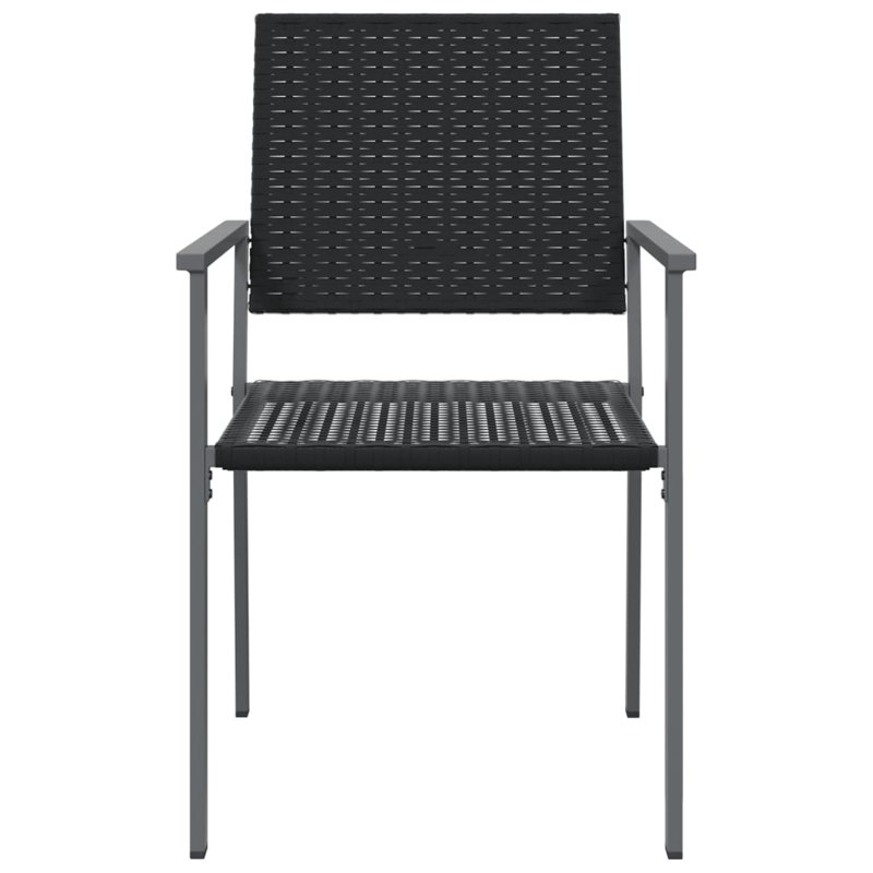 Fauteuil de patio Muqadus, Noir, Noir