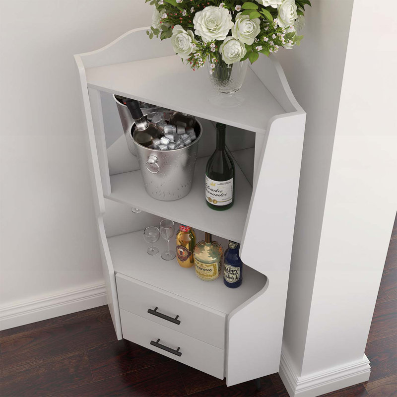 Buffet pour rangement polyvalent et présentation élégante, Blanc/Noir