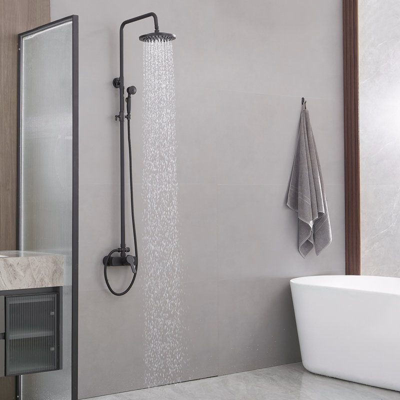 Système de douche complet, Noir mat