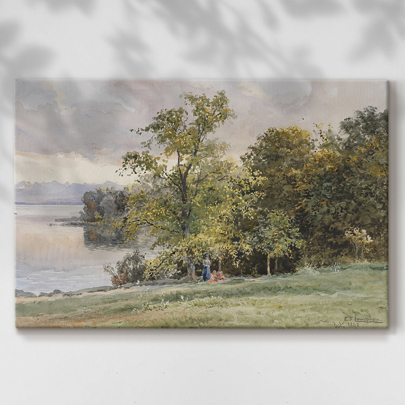Lake Landscape-Edward Theodore Compton-Gallery Wrapped Canvas-1890, 24 x 36