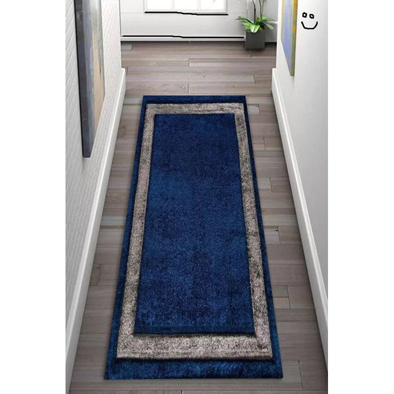 Sefy Solid Colour Machine Tufted Shag Area Rug, Rectangle 60cm x 110cm