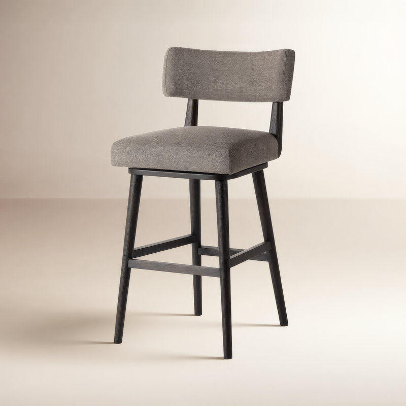 Cardell Swivel Stool, Counter Stool (27" Seat Height), Alcala Nickel