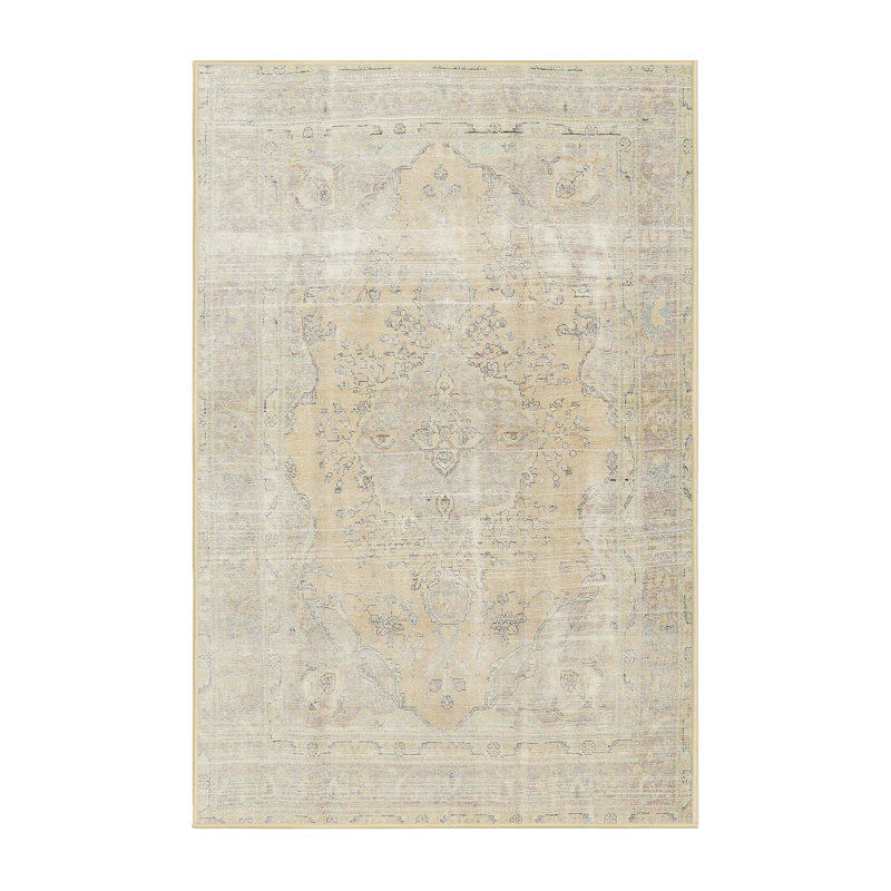Tapis beige/brun traditionnel Ortholf, Rectangle 2 pi x 3 pi