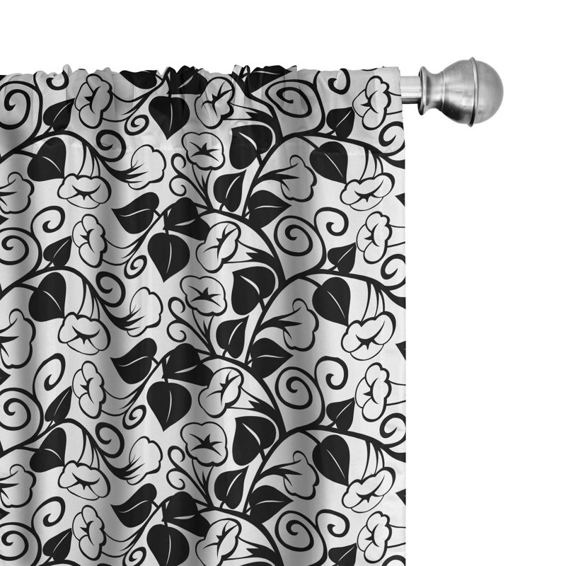 Paire de rideaux semi-transparents avec passe-tringle, 28 po x 84 po