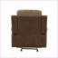 Fauteuil inclinable, fauteuil coulissant en microfibre brun noyer avec accoudoirs moelleux capitonnés | Structure en contreplaqué en bois massif