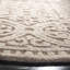 Tapis unique en laine touffeté fabriqué à la main à motif géométrique brun clair Sadik-23608870