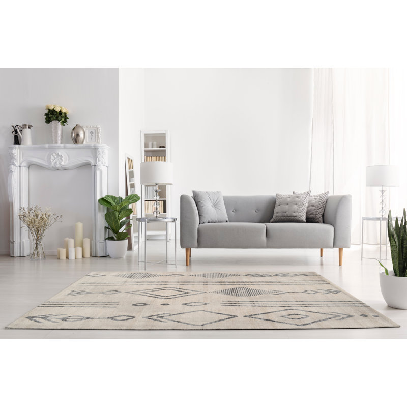 Ahern No Pattern And Not Solid Colour Area Rug, Rectangle 200cm x 290cm 