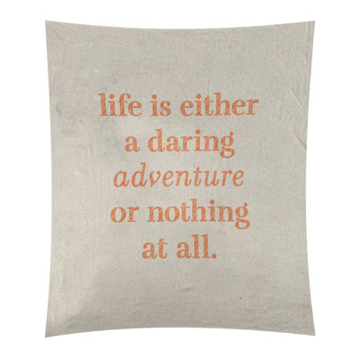Tapisserie en polyester "life quote" adventure