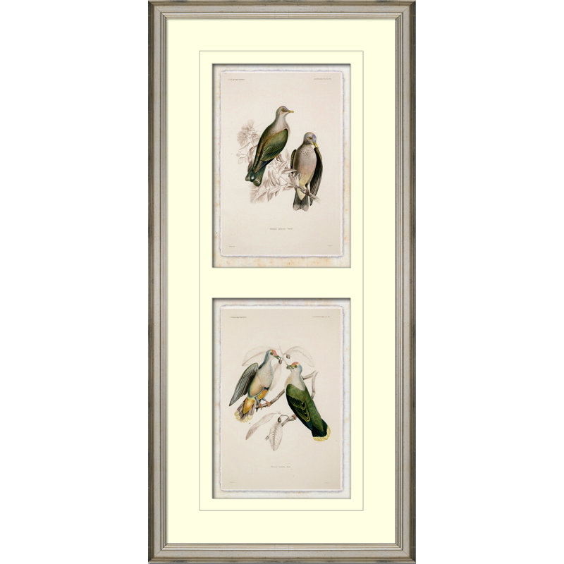 Stacked Pastel Birds I Painting