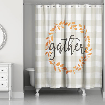 Valenti Gather Buffalo Check Single Shower Curtain