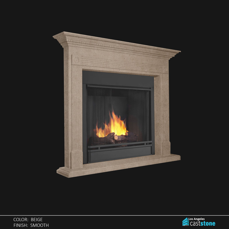 Libera Fireplace Surround, Beige Smooth