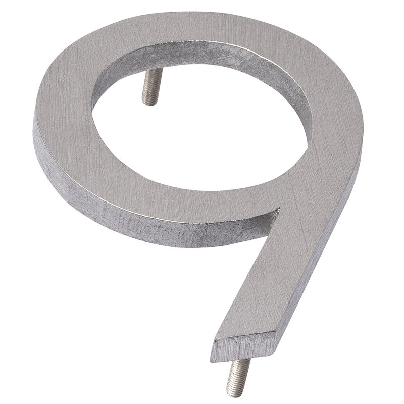 24 in. Flat Floating Mount House Number, Gold, 9