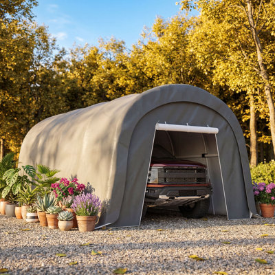 Carport Galvanized Steel Portable Garage Storage Shed Canopy