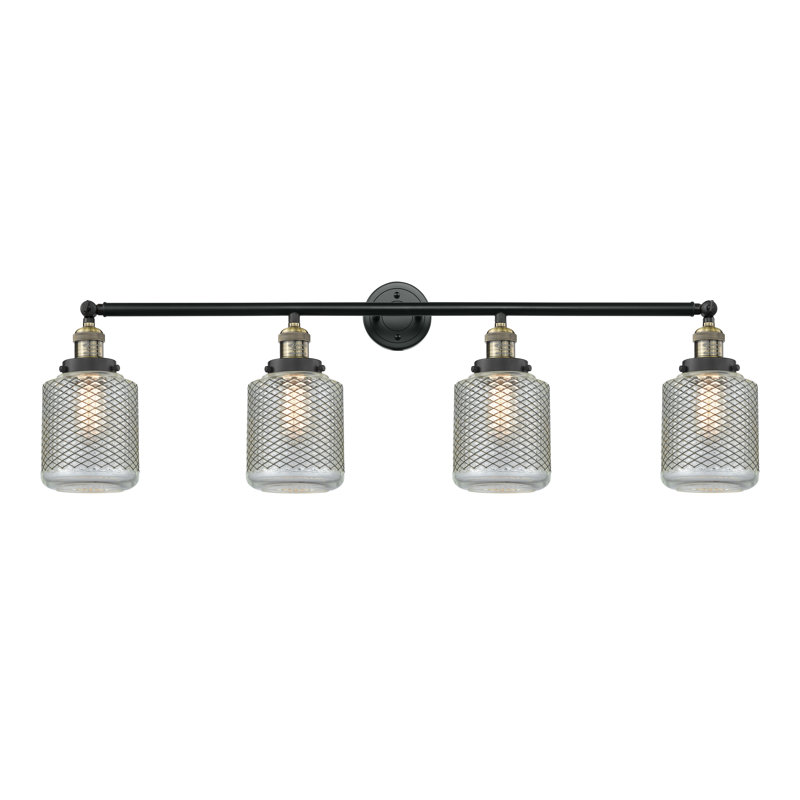 Éclairage de salle de bain à intensité variable 4 lumières Iyana, Ampoule non incluse, Or satiné
