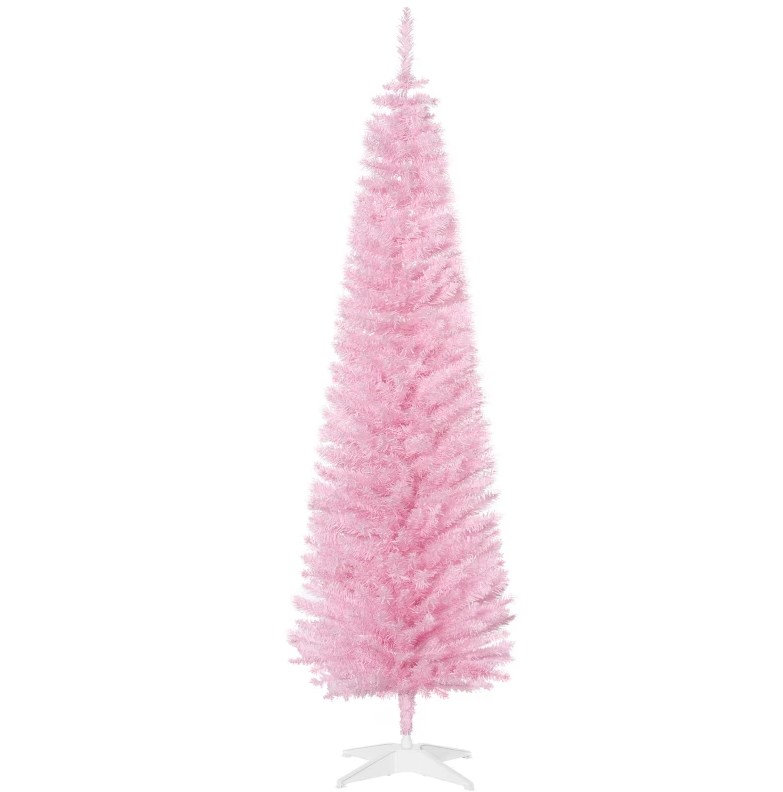 Arbre de Noël artificiel 7,5 pi | Idée de cadeau, H 5,9 pi, Rose