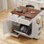 Îlot de cuisine de 47,2 po avec abattant, îlot de rangement avec supports latéraux amovibles, deux tiroirs, chariot de cuisine sur roulettes avec porte-serviettes, pour la maison, la cuisine, la salle à manger-327501752