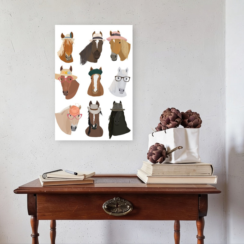 Chevaux en chapeaux, art contemporain cheval